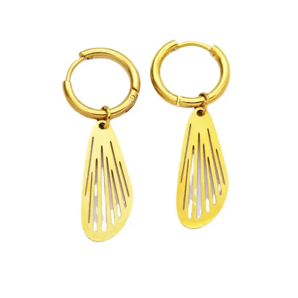 PVD Coated 18K Gold Real Gold Plated Star 304 Stainless Steel Fashion Waterproof Non Tarnish Surgical Steel Earrings