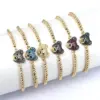 Wholesale Streetwear Bear Copper 18k Gold Plated Zircon Bracelets In Bulk