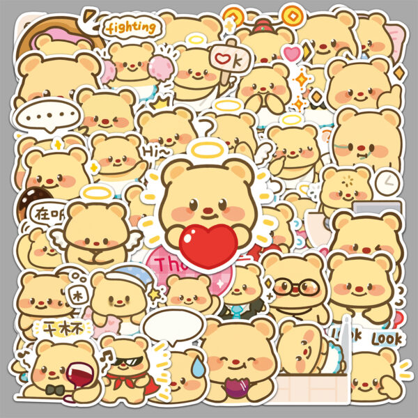 Wholesale 50pcs Bear Graffiti Stickers Cartoon Cute Stickers OLY Exclusive