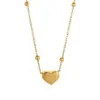 Wholesale Casual Elegant Lady Heart Shape Titanium Steel Plating Women's Cable Chain Jewelry Set