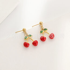 S0348 cherry earrings