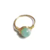 Wholesale Unisex Natural Stone Healing Round Rings Healing Crystals Jewelry