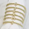 Wholesale New DIY Design Niche Temperament Inlaid Zirconium 26 English Letter Accessories Copper Bead Beaded Bracelet Ornament