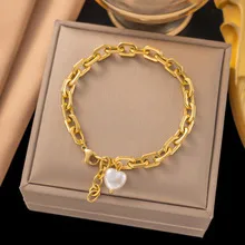 Ae81 Bracelet Gold Pearl