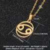Water Plating 18K Gold Plated Constellation Stainless Steel Simple Style 304 Stainless Steel Necklace