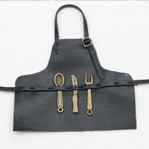 Leather black apron style b / 10-17cm universal