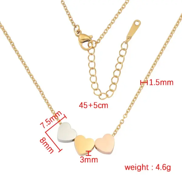 PVD Coated 18K Gold Real Plated Customization Laser Engraving Heart Shape Stainless Steel Original Design Waterproof Non Tarnish 304 Pendant Necklace