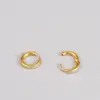 Wholesale 304 Stainless Steel O-Shape PVD Coated Rhinestones 18K Real Gold Plated 18K Gold Fashion Waterproof Non Tarnish Gold Plated Earrings