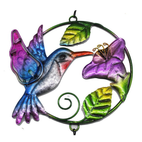 Wholesale Zegean Wind Chime Hummingbird Glass Painted Crafts Wind Chime Tube Pendant Courtyard Balcony Creative Gift Decoration
