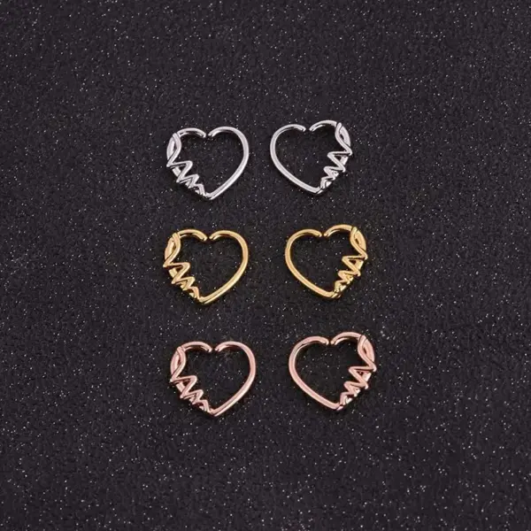 Wholesale Fashion Heart Diamond Copper Earrings