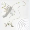 Wholesale Cute Vintage Style Simple Style Stethoscope Copper 18k Gold Plated Zircon Jewelry Set In Bulk
