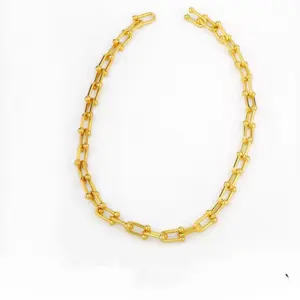 Wholesale 1 Piece Fashion U-shaped Lock Copper Patchwork Plating Bracelets Earrings Necklace