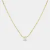 Wholesale Elegant Romantic Water Droplets Horse Eye Copper Plating Inlay Zircon 18k Gold Plated Pendant Necklace