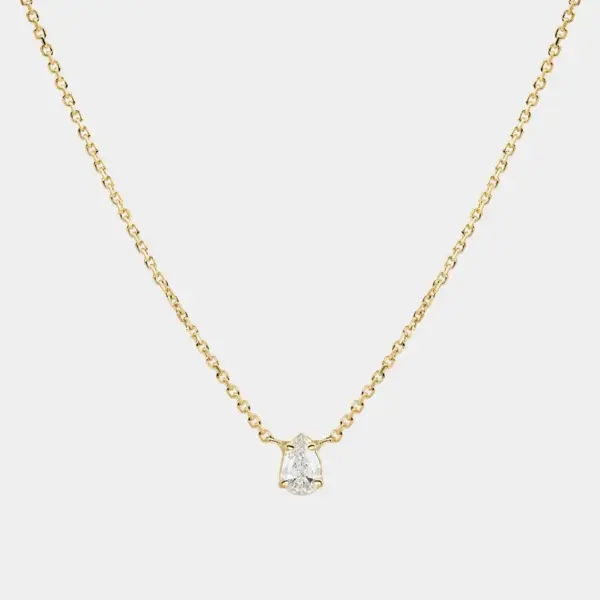 Wholesale Elegant Romantic Water Droplets Horse Eye Copper Plating Inlay Zircon 18k Gold Plated Pendant Necklace