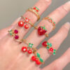 oly-35ce8a527cf79bf22a0735e850f56684 Wholesale Sweet Love Cherry Open Ring