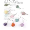 Wholesale 1 Pair Retro Geometric Natural Stone Plating Metal Drop Earrings