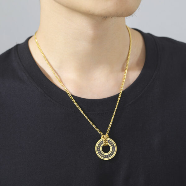oly-35d08ee6011660c60b674940bbe54e0b Wholesale retro jewelry Viking circle pendant men's necklace factory direct stainless steel necklace