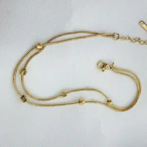 P310 Double-Layer Square round Snake Anklet