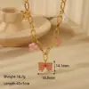 Wholesale Jewelry Romantic Heart Shape Flower Bow Knot 304 Stainless Steel 18K Gold Plated Exy Plating Bracelets Earrings Necklace