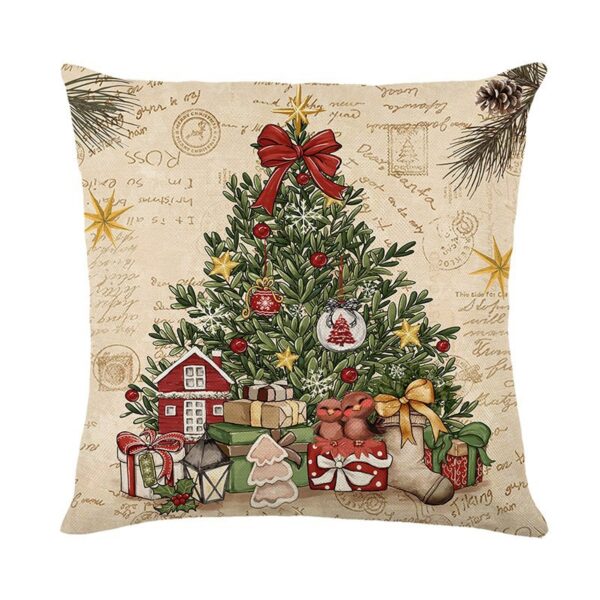 Wholesale Christmas series of cushion covers, Santa Claus and snowman holiday decorations, sofa cushion covers, linen pillowcases
