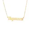 Wholesale PVD Coated 18K Gold Plated Letter Constellation Titanium Steel Simple Style Waterproof Non Tarnish Pendant Necklace
