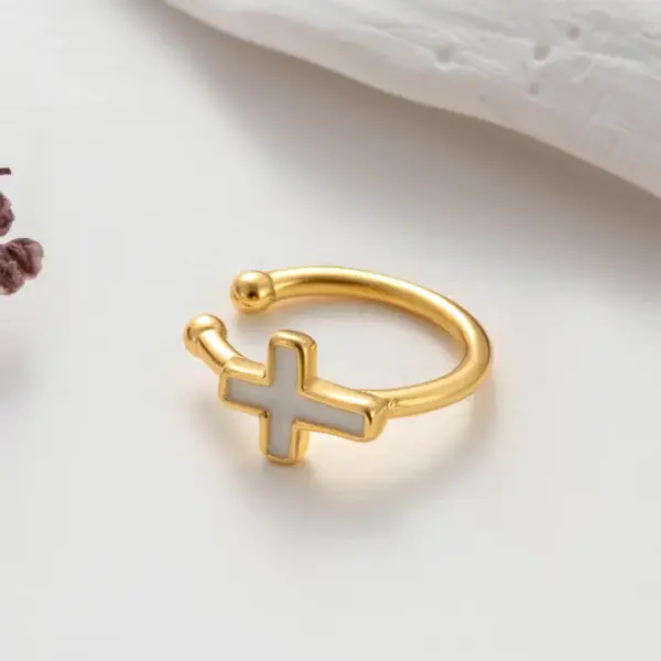 Wholesale 1 Piece Vintage Style Pentagram Cross Heart Shape Plating Copper Ear Cuffs