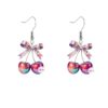 Wholesale Original Design Colorful Bow Cherry Flat Acrylic Earrings