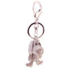 Wholesale Alloy Rhinestone Silver Cute Puppy Car Keychain Cartoon Dog Key Chain Pendant Girlfriend Bag Hanging 260