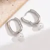 Wholesale PVD Coated Real Gold Plated 14K Gold U Shape 304 Stainless Steel Elegant Vintage Style Waterproof Non Tarnish 304 Stainless Steel Earrings