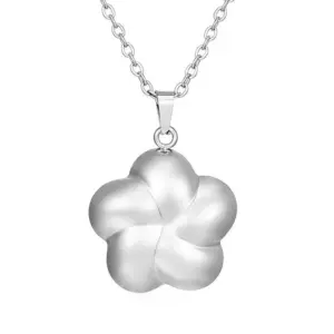 Lucky Five-Leaf Flower Necklace Steel Color One MS-536