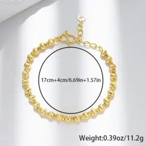 [3] Alluvial Gold Son and Mother Ball Bracelet
