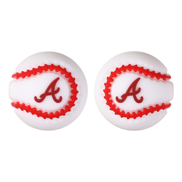 Wholesale Baseball silicone beads 20mm Softball loose beads