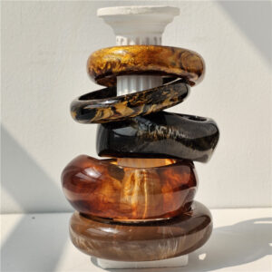 Wholesale Vintage Gilded Imitation Marble Stacking Bracelet