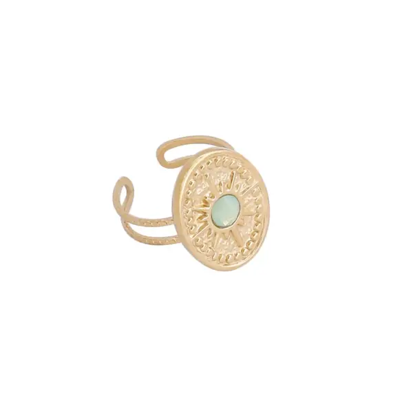 Wholesale PVD Coated 18K Gold Real Gold Plated Flower Stainless Steel Retro Waterproof Non Tarnish