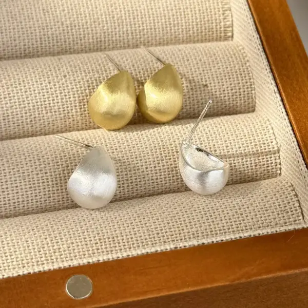 1 Pair Ig Style Solid Color Copper White Gold Plated Gold Plated Ear Studs