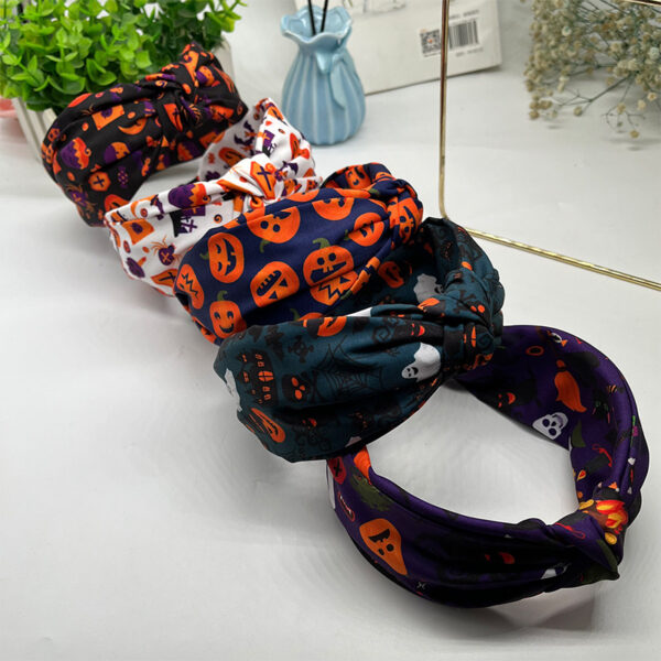 Wholesale Halloween funny knotted satin headband