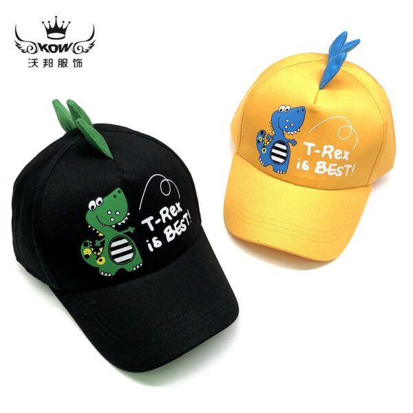 Wholesale Children's hat wholesale Spring and Autumn New Cartoon children's cap Korean version of printing dinosaur shape children's baseball cap
