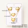 Wholesale Jewelry Casual Basic Vacation Pentagram Heart Shape Simple 304 Stainless Steel 18K Gold Plated Handmade Polishing Plating Jewelry Set