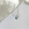 Wholesale Aquamarine Moonstone Necklace Women's All-match Pendant Clavicle Chain
