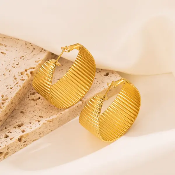 1 Pair Fashion Flower Plating 304 Stainless Steel Stainless Steel Earrings