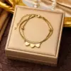 Wholesale Geometric 304 Stainless Steel Simple Style IG Style 304 Stainless Steel Bracelets