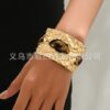 Wholesale ality Leopard Scarf Bracelet Golden Convex Bracelet