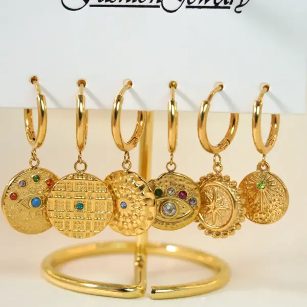 Wholesale 1 Pair Simple Style Classic Style Heart Shape Plating Inlay 304 Stainless Steel Rhinestones Drop Earrings