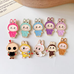 Wholesale Cartoon Brooch Cute Rabbit Metal Badge OLY Exclusive