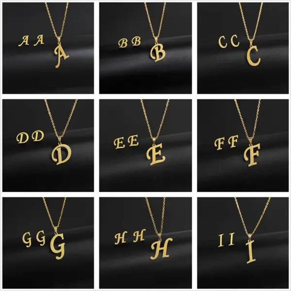 Wholesale Simple Style Letter Stainless Steel Polishing No Inlaid