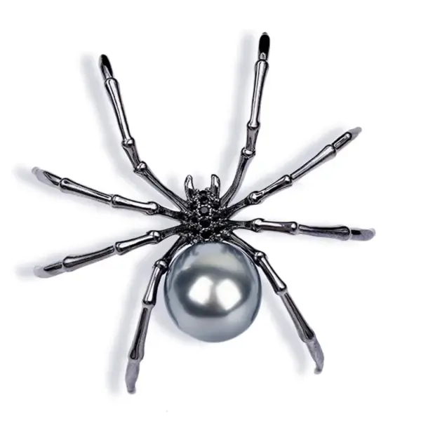Wholesale Retro Pin Spider Imitation Pearl Alloy Unisex Brooches