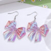 oly-364538992c398b7343b2fbe68944c698 Wholesale Cross-border New Y2K Colorful Bow Acrylic Pendant Earrings Women's Simple Elegant Earrings Gift