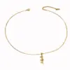 Wholesale PVD Coated Real Gold Plated 18K Gold Rose 304 Stainless Steel Sweet Waterproof Non Tarnish 304 Stainless Steel Pendant Necklace
