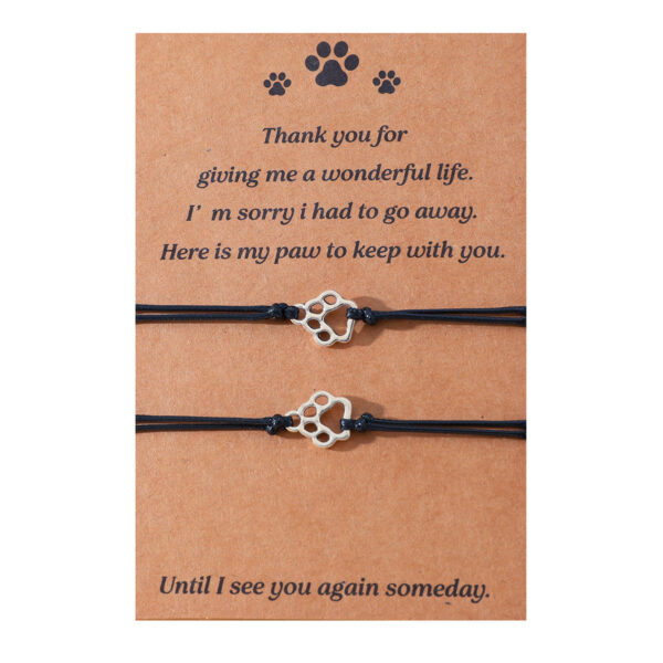 Wholesale Cross-border bracelet Europe and the United States for creative multi-color line cat claw imprint hand-woven blessing bracelet friendship hand rope