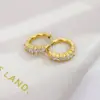 Wholesale PVD Coated Real Gold Plated Geometric 304 Stainless Steel Simple Style Waterproof Non Tarnish Earrings